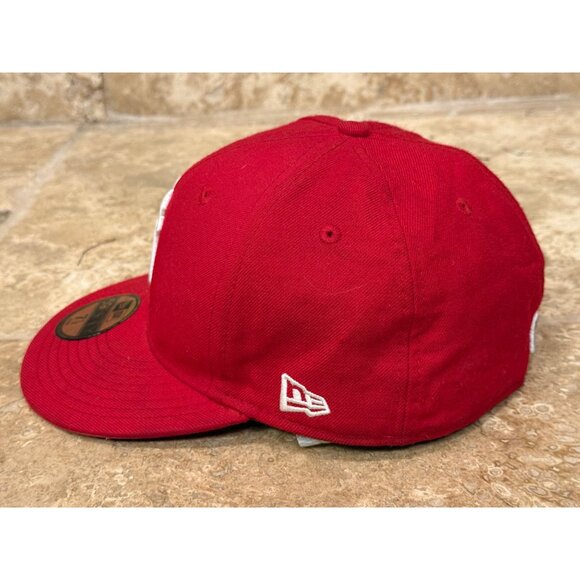 New Era 59Fifty New York Yankees Red Fitted Cap 7 1/2 - Picture 3 of 9